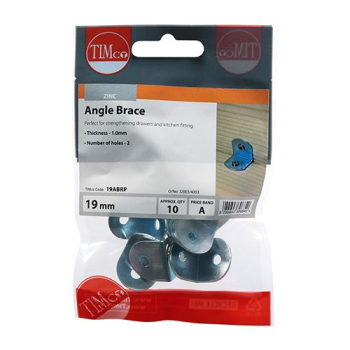 Timco Angled Braces Zinc 19x19 PK10