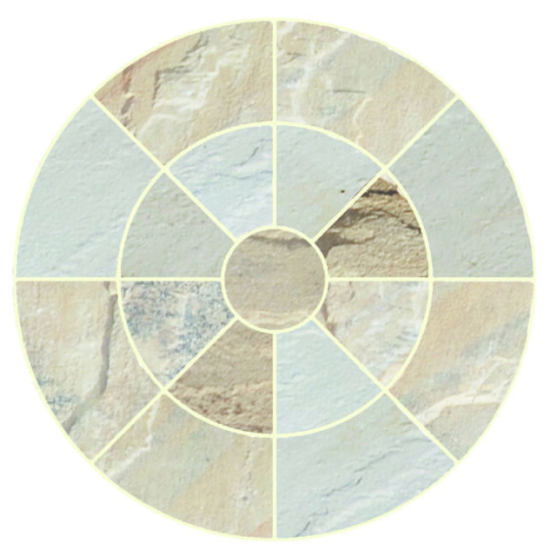 Global Stone Premium Sandstone Circles Mint Outer Ring 3.6m