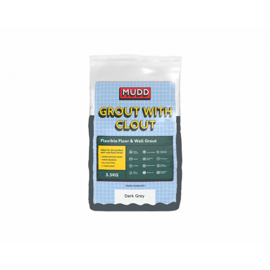 MUDD Black Flexible Floor and Wall Tile Grout 3.5kg