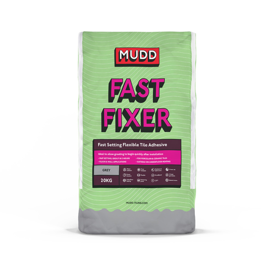 MUDD Fast Setting Flexible Tile Adhesive Grey 20Kg