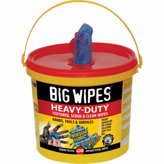 Big Wipes 4x4 Heavy-Duty Cleaning Wipes Bucket PK 240