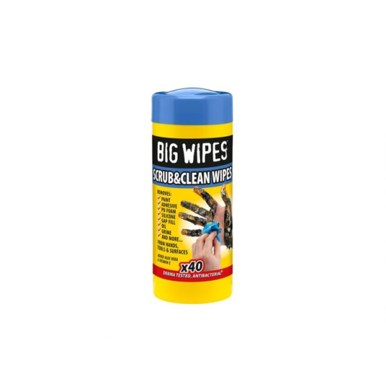 Big Wipes Scrub & Clean Wipes PK 40