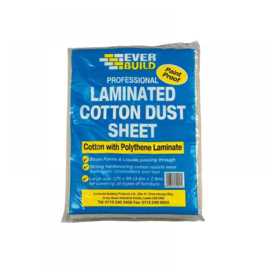Everbuild Laminated Cotton Dust Sheets 3.5m x 22.6m