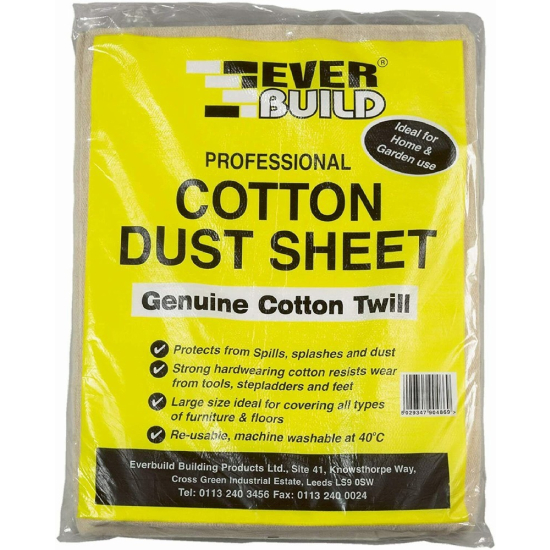 Everbuild Cotton Dust Sheets 3.5m x 2.6m