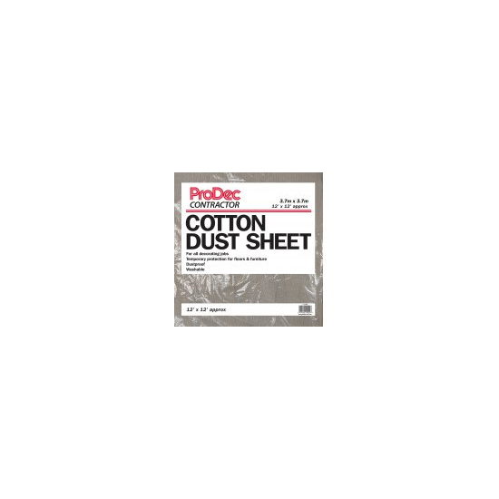 ProDec Contractor Cotton Twill Dust Sheet 3.6 x 3.6m