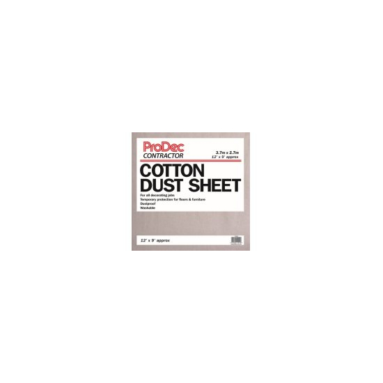 ProDec Contractor Cotton Twill Dust Sheet 3.6 x 2.7m