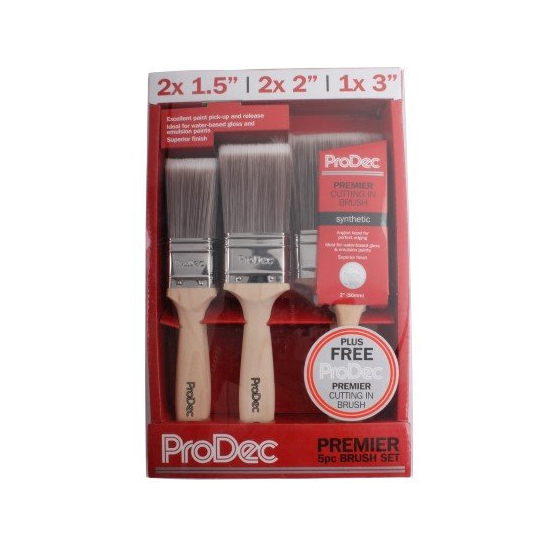 ProDec Premier Synthetic Paint Brush Set 6pc