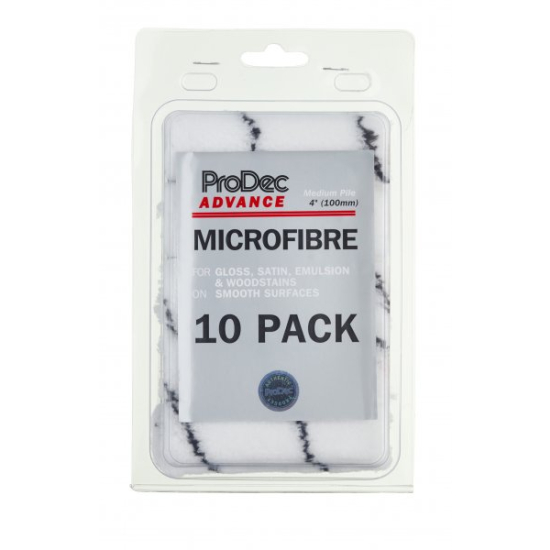 ProDec Advance Medium Pile Microfibre Mini Rollers 4" PK 10