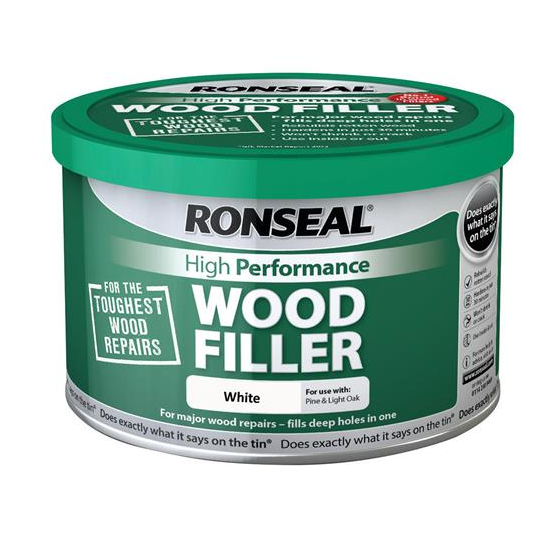 Ronseal 2 Part Wood Filler High Perfomance White 1kg