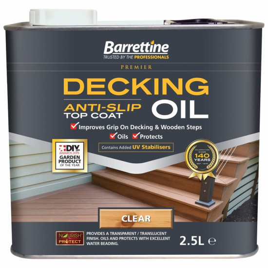 Barrettine Anti-Slip Decking Oil Top Coat 2.5L