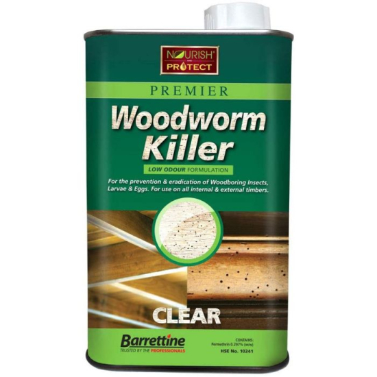 Barrettine Solvent Preserve Woodworm Killer 1L