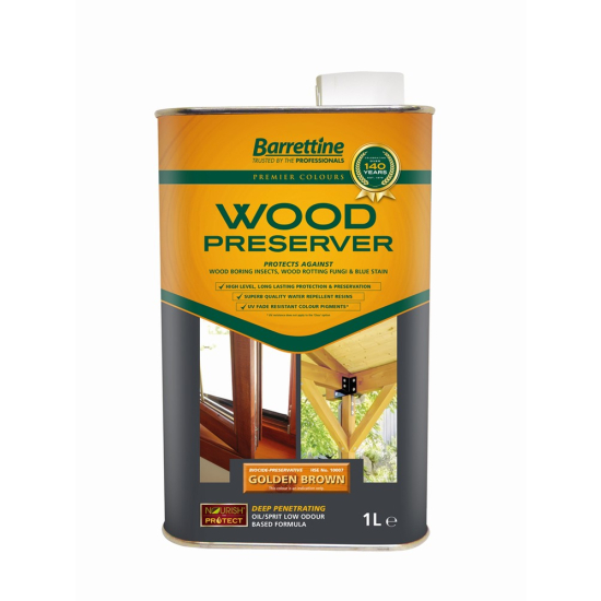 Barrettine Wood Preserver Golden Brown 1L