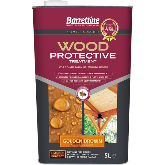 Barrettine Wood Protective Treatment 5L Golden Brown