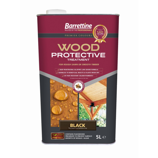 Barrettine Wood Protective Treatment  Black 5L