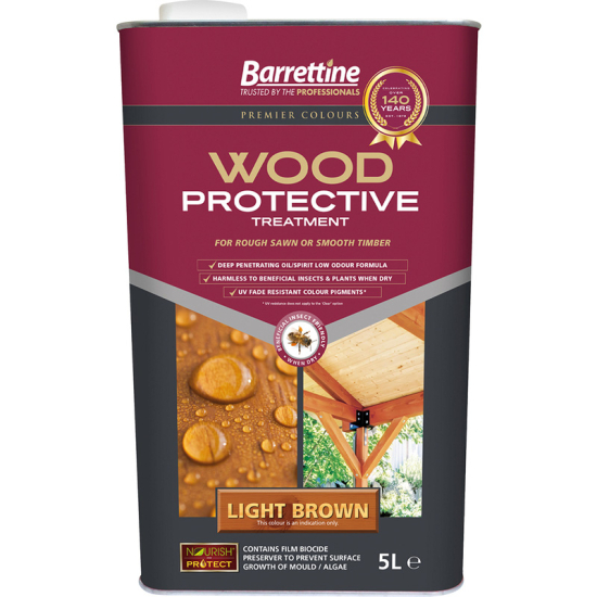 Barrettine Wood Protective Treatment Light Brown 5L