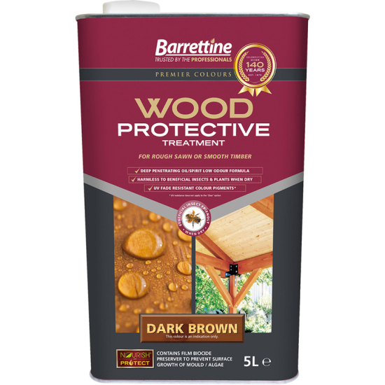 Barrettine Wood Protective Treatment Dark Brown 5L