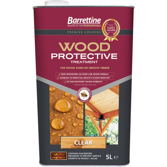 Barrettine Wood Protective Clear Treatment 5L
