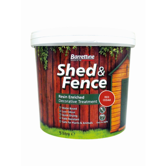 Barrettine Shed & Fence Treatment Cedar Red 5L