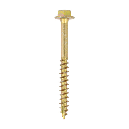 TIMCO Advanced Coach Screws Hex 10.0 x 60mm Yellow PK 50