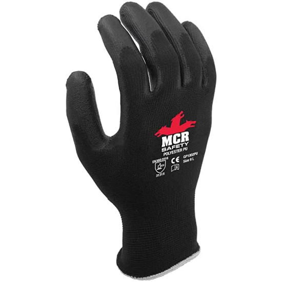 MCR Safety GP1002PU PU Coated Gen Purp Safety Gloves 9(L)12Pairs