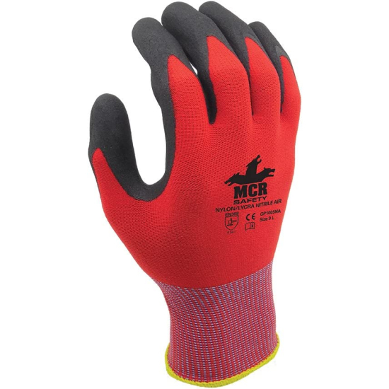 MCR Safety GP1005NA Nitrile Air General Purp Safety Gloves 9(L)