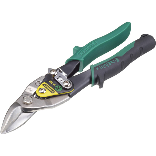 Stanley Green Offset Aviation Snips Right Cut 250mm
