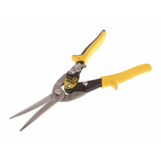 Stanley Yellow Long Aviation Snips Straight Cut 300mm