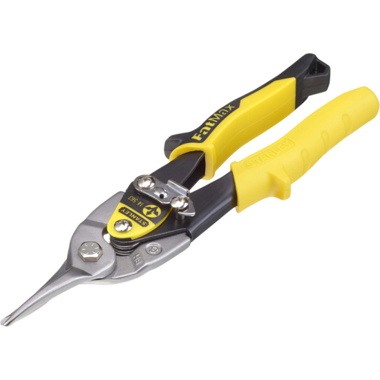 Stanley Yellow Aviation Snips & Holster Straight Cut 250mm