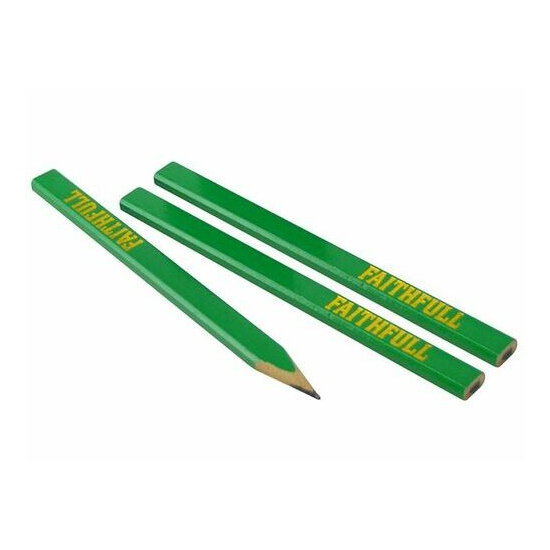 Faithfull FAICPG Carpenter's Pencils - Green / Hard PK 3