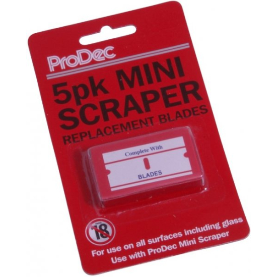 ProDec  Blades for Contoured Plastic Mini Scraper PK 5