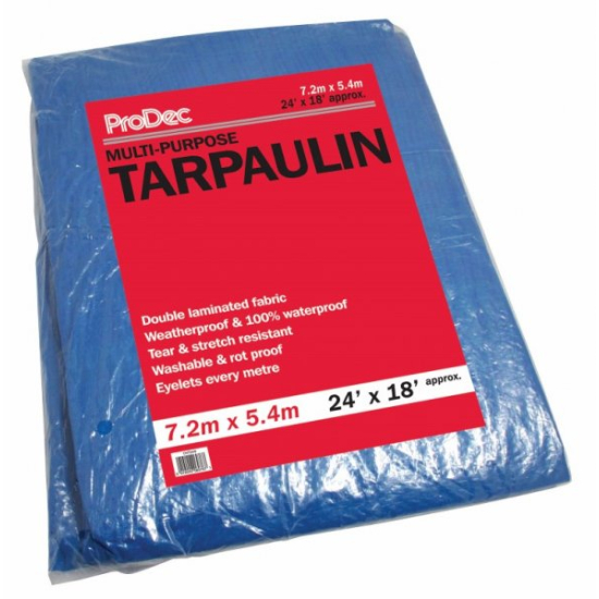 ProDec  Blue Tarpaulin 7.2 x 5.4m
