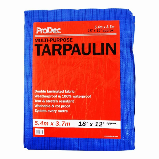 ProDec Blue Tarpaulin 5.4 x 3.7m