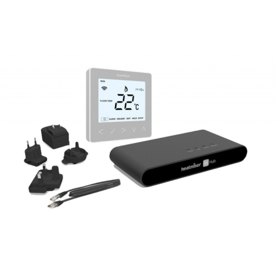 Heatmiser Smart Heating Thermostat Kit neoKit 1 Silver