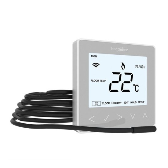 Heatmiser neoStat-e V2 Electric Floor Heating Thermostat Silver