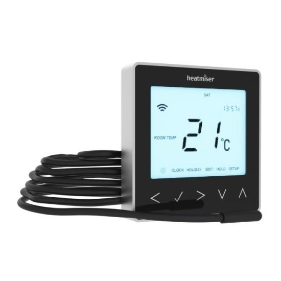 Heatmiser neoStat-e V2 Electric Floor Heating Thermostat Black