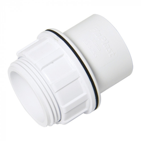 FloPlast ABS Solvent Weld Tank Connector White 32mm