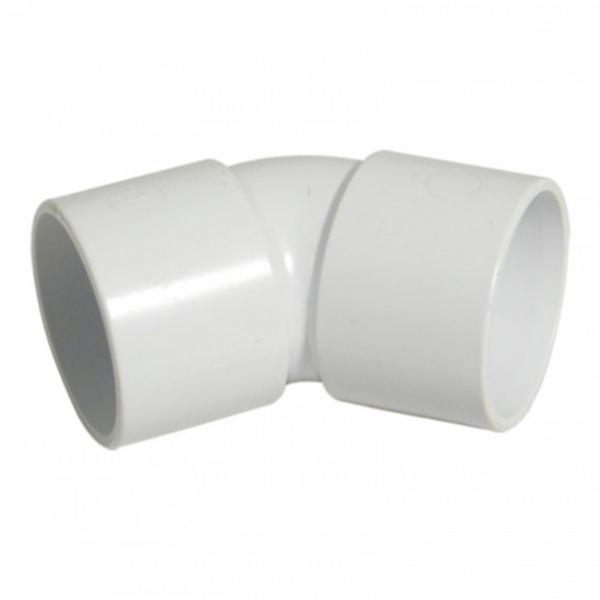 FloPlast ABS Solvent Weld Bend 135° (45°) White 50mm