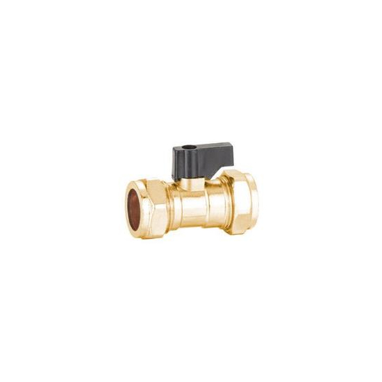 Heavy Pattern Brass Isolating Valve & Leveler Full Bore 15mm