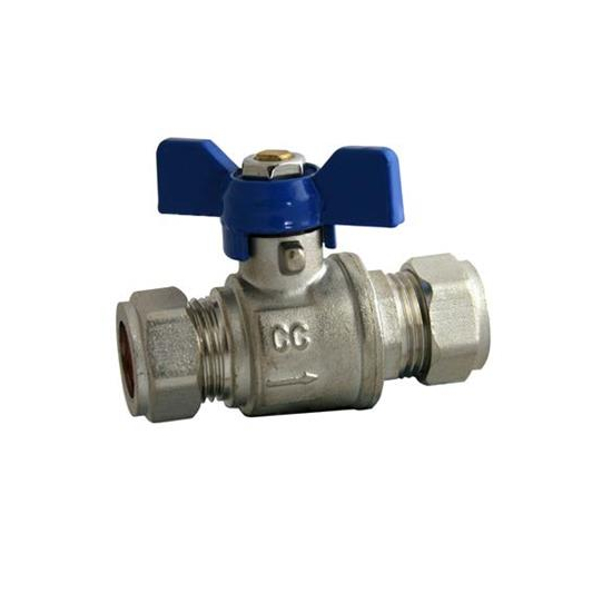Butterfly Handle Ball Valves Blue Handle 15mm