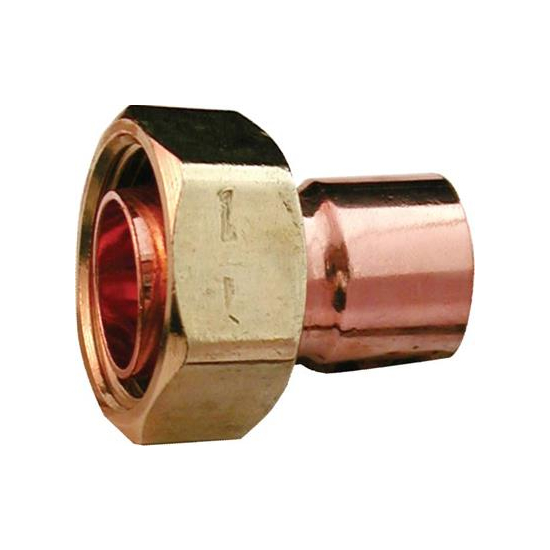 End Feed Straight Cylinder Union 22mm x1''
