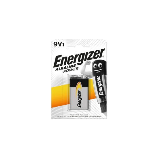 Energizer Alkaline Power Battery 9V 522 PK 1