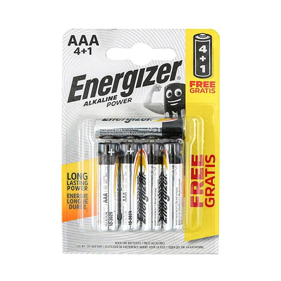 Energizer Alkaline Power AAA Battery PK 5