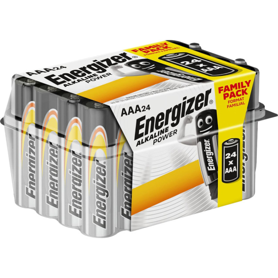 Energizer Alkaline Power AAA Battery Value Home PK 24