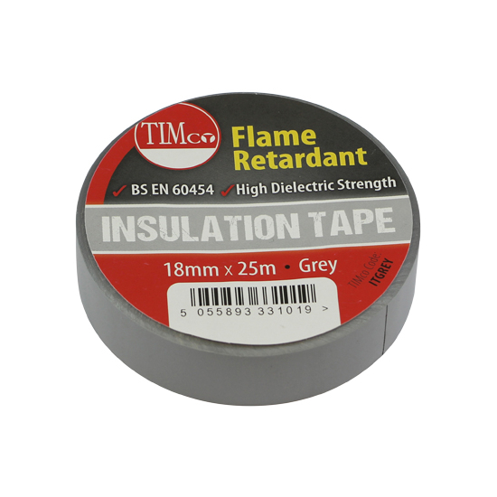 TIMCO PVC Insulation Tape Grey 25m x 18mm