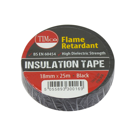 TIMCO PVC Insulation Tape Black 25m x 18mm