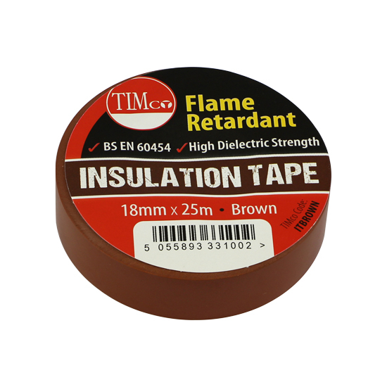 TIMCO PVC Insulation Tape Brown 25m x 18mm