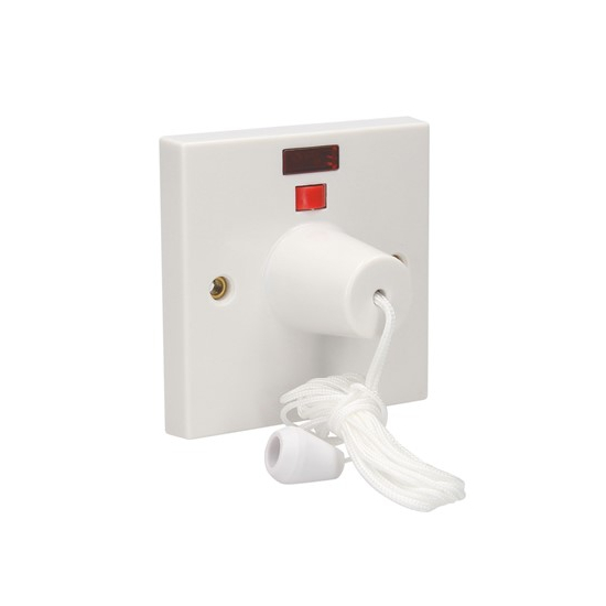 Axiom 45A Ceiling Switch Pull Cord Neon Square
