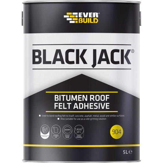 Everbuild 904 Black Jack Roof Felt Adhesive 5L