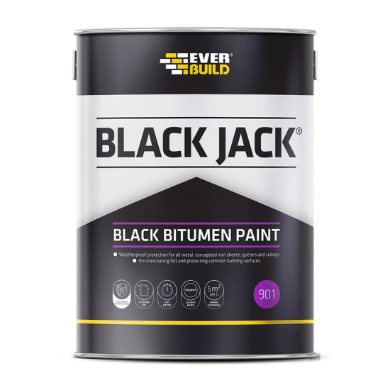 Everbuild 901 Black Jack  Bitumen Paint 5L