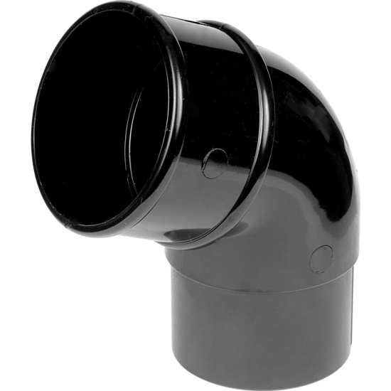 Round Downpipe Offset Bend 112.5° Black 68mm